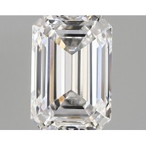 Lab Created 2.73 Carat D-VS1 Emerald Cut Diamond