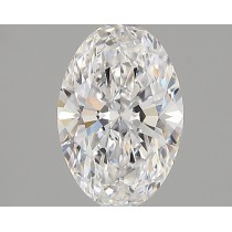 Lab Created 1.30 Carat D-VVS2 Oval Diamond