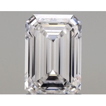 Lab Created 1.30 Carat F-VVS1 Emerald Cut Diamond