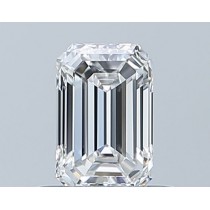 0.50 Carat E-VVS1 Emerald Cut Natural Diamond Certified By GIA