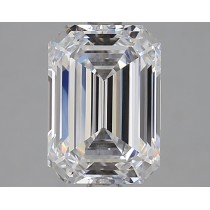 Lab Created 2.82 Carat D-VVS2 Emerald Cut Diamond