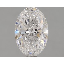 Lab Created 1.28 Carat D-VVS1 Oval Diamond