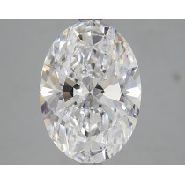 Lab Created 4.32 Carat D-VVS2 Oval Diamond