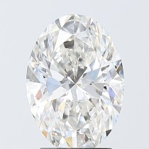 Lab Created 2.86 Carat G-VS1 Oval Diamond
