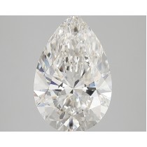 Lab Created 4.23 Carat H-SI1 Pear Shaped Diamond