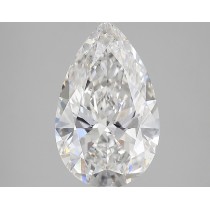 Lab Created 4.51 Carat F-SI1 Pear Shaped Diamond