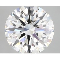 Lab Created 3.27 Carat G-SI1 Round Diamond