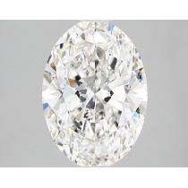 Lab Created 2.86 Carat G-SI1 Oval Diamond