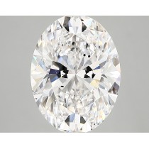Lab Created 3.84 Carat E-SI1 Oval Diamond