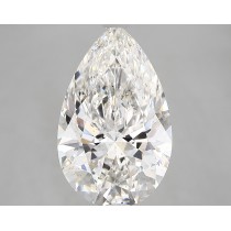Lab Created 4.15 Carat G-SI1 Pear Shaped Diamond