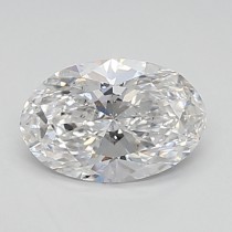 Lab Created 0.63 Carat D-SI1 Oval Diamond