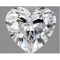 Lab Created 2.69 Carat E-SI1 Heart Shaped Diamond