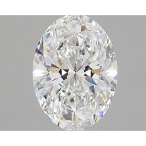 Lab Created 2.48 Carat F-SI1 Oval Diamond
