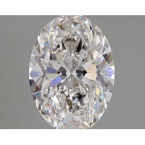 Lab Created 2.42 Carat H-VVS2 Oval Diamond
