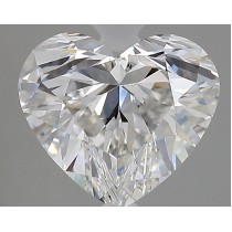 Lab Created 2.10 Carat F-SI1 Heart Shaped Diamond