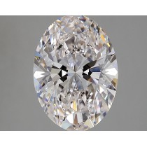 Lab Created 4.14 Carat H-VS1 Oval Diamond