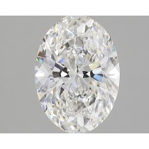 Lab Created 2.43 Carat G-VS2 Oval Diamond