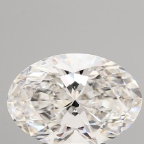 Lab Created 2.47 Carat G-VVS2 Oval Diamond