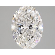 Lab Created 3.37 Carat G-VVS2 Oval Diamond