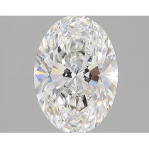 Lab Created 2.61 Carat G-VS1 Oval Diamond