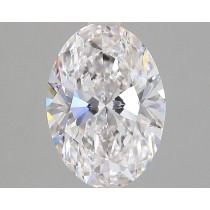 Lab Created 2.53 Carat G-VS1 Oval Diamond