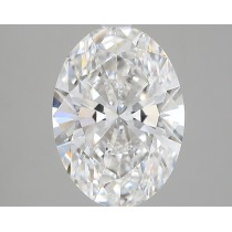 Lab Created 4.06 Carat F-VS2 Oval Diamond