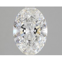 Lab Created 2.60 Carat G-SI1 Oval Diamond