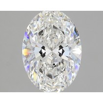 Lab Created 2.52 Carat G-SI1 Oval Diamond