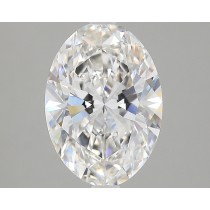 Lab Created 3.53 Carat G-VVS2 Oval Diamond