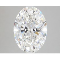 Lab Created 4.24 Carat G-VS1 Oval Diamond