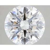 Lab Created 2.85 Carat G-SI1 Round Diamond