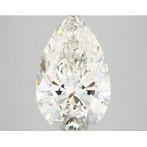 Lab Created 4.02 Carat G-SI1 Pear Shaped Diamond