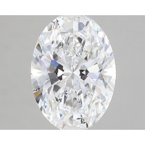 Lab Created 2.54 Carat E-SI1 Oval Diamond