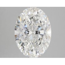 Lab Created 4.24 Carat G-SI1 Oval Diamond