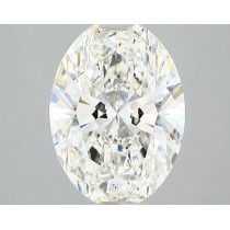 Lab Created 2.76 Carat G-SI1 Oval Diamond