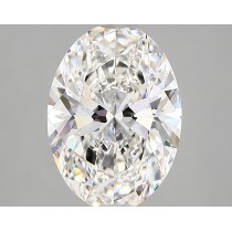 Lab Created 2.43 Carat G-VS1 Oval Diamond