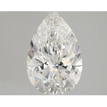 Lab Created 4.06 Carat G-SI1 Pear Shaped Diamond