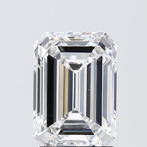 Lab Created 2.34 Carat E-VVS2 Emerald Cut Diamond Lab Created 2.34 Carat E-VVS2 Emerald Cut Diamond