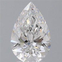 3.03 Carat D-SI1 Pear Shaped Natural Diamond