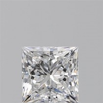 0.90 Carat D-VS1 Princess Cut Natural Diamond