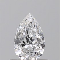 0.60 Carat D-IF Pear Shaped Natural Diamond