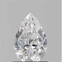 0.91 Carat D-SI1 Pear Shaped Natural Diamond