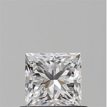 0.70 Carat D-VS2 Princess Cut Natural Diamond