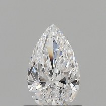 0.60 Carat D-VVS2 Pear Shaped Natural Diamond