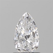 0.70 Carat D-SI1 Pear Shaped Natural Diamond