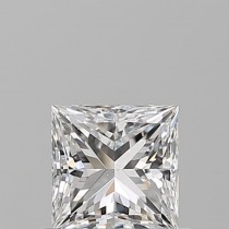 0.70 Carat D-VS2 Princess Cut Natural Diamond