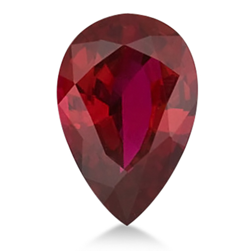 Pear Shape Lab Created Ruby Gemstone 4x3mm (0.20ct)