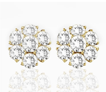 Diamond Cluster Earrings