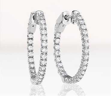 Diamond Hoop Earrings