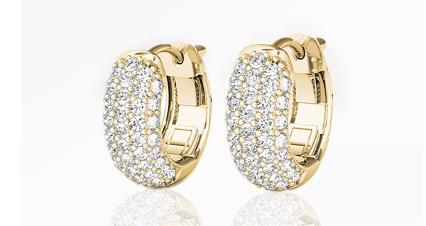Diamond Huggie Earrings